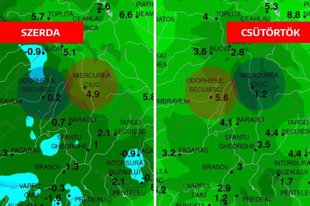 Egyszer itt, egyszer ott: felcserélte a hideget Csík Udvarhellyel