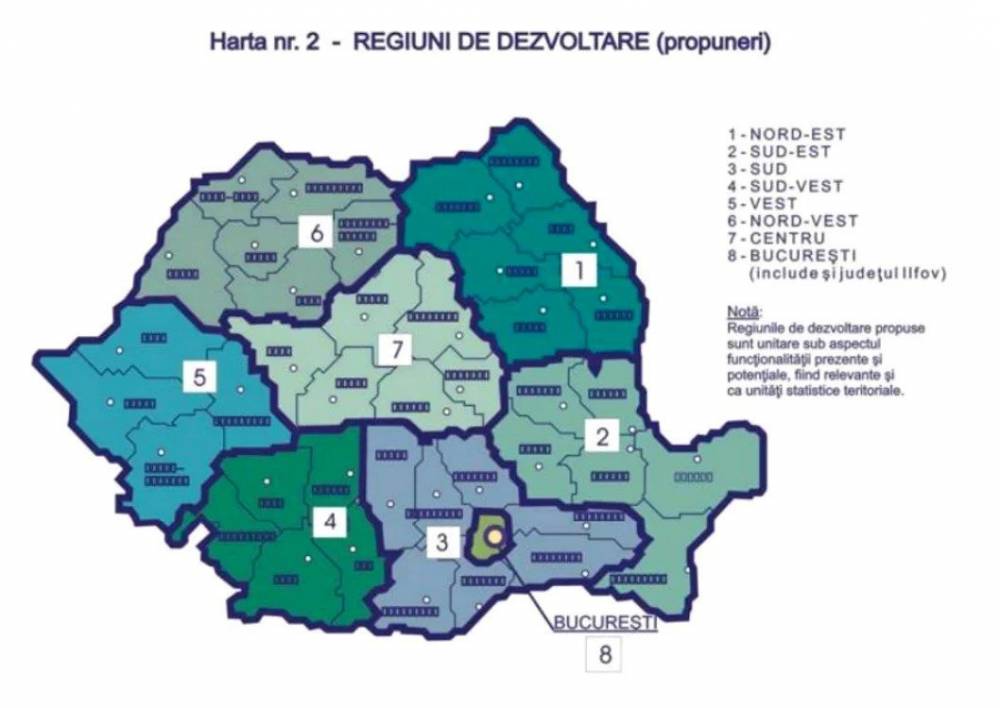 Hét megyét hagyna meg, drasztikusan csökkentené a községek számát az USR közigazgatási törvénytervezete