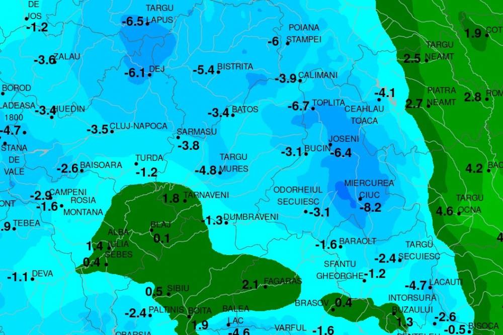 A korábi napok enyhülése után ismét betört a fagy Székelyföldre