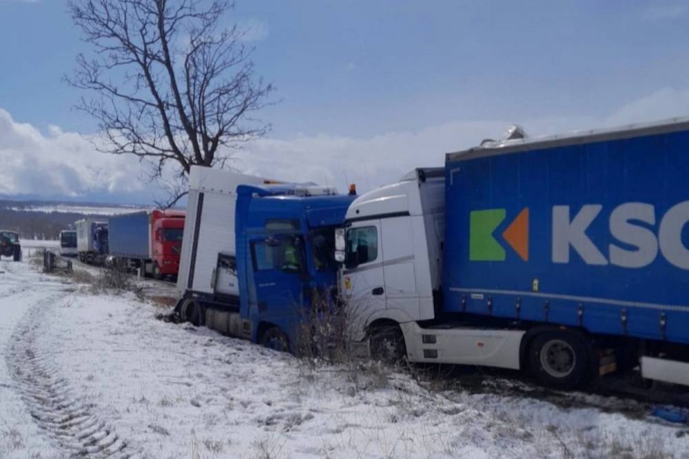 Két kamion ütközött Kápolnásfalu határában