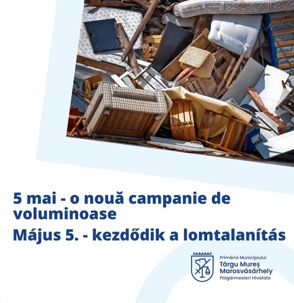 Lomtalanítás és textilhulladék-gyűjtés Marosvásárhelyen!