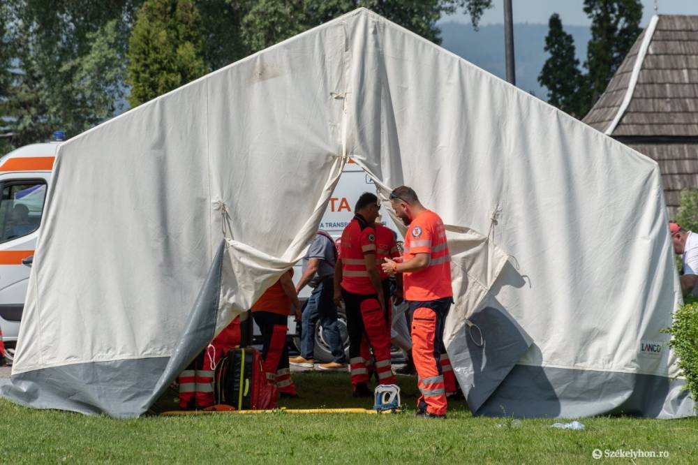 Újraélesztés, illegális drónhasználat – mentők és csendőrök a búcsúban