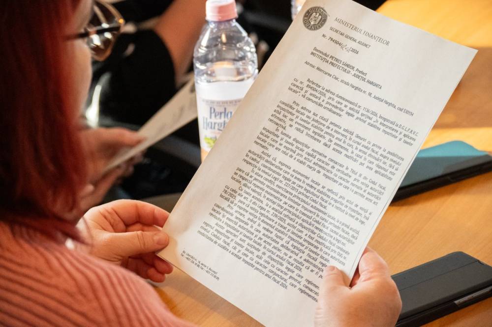 Tudomásul vették Csíkszeredában a pénzügyminisztérium adómegtartó levelét