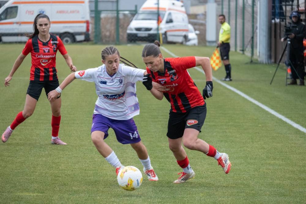 Vitatott büntetők miatt pont nélkül maradtak Temesváron a csíkszeredai női focisok